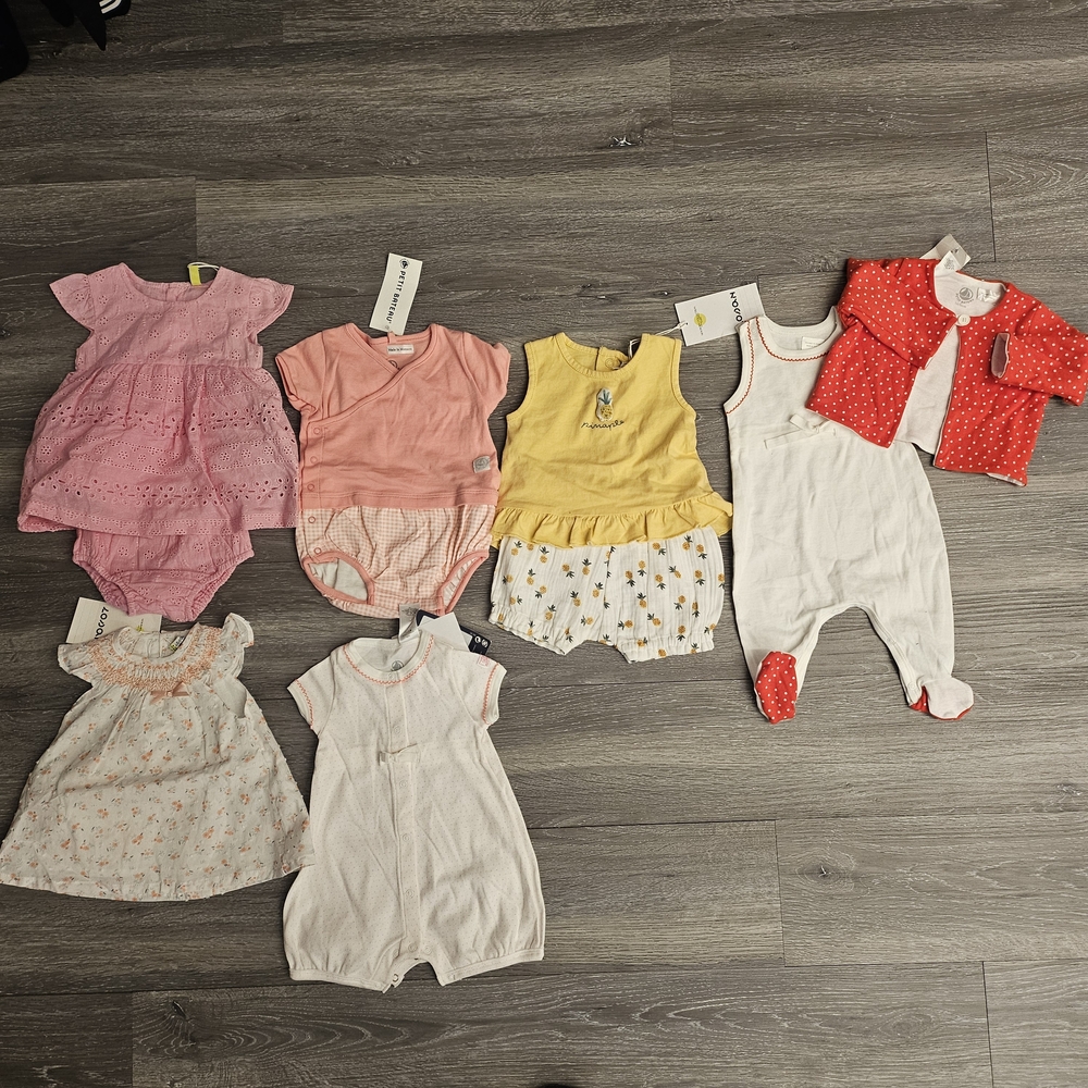 Assorted Baby Clothing Set - Pink, Yellow, Red, White